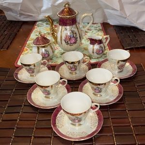 Vintage porcelain 15 pc tea set..